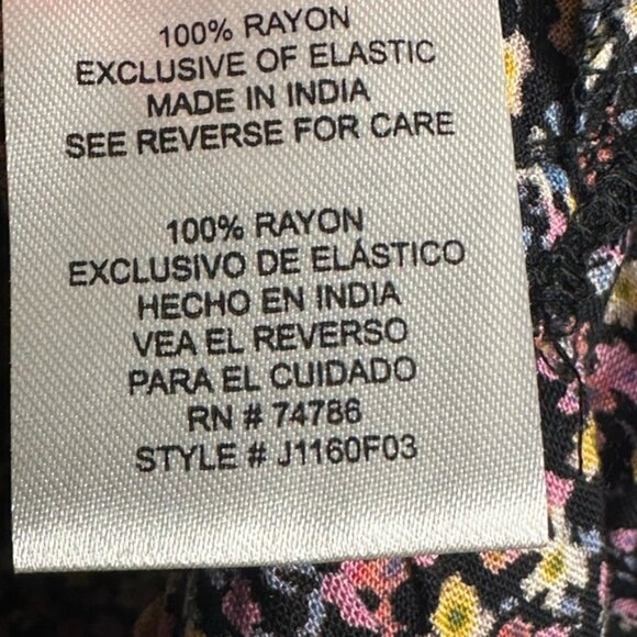 EUC• Patrons of Peace•Size Med• Floral Print• Tiered Ruffle Skirt•Smock Waist - Picture 7 of 8